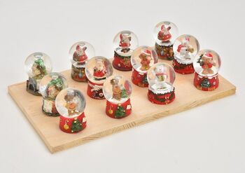 SNOW GLOBE II-CHOIX SORT.6CM-Snowglobe-Poly-Bunt