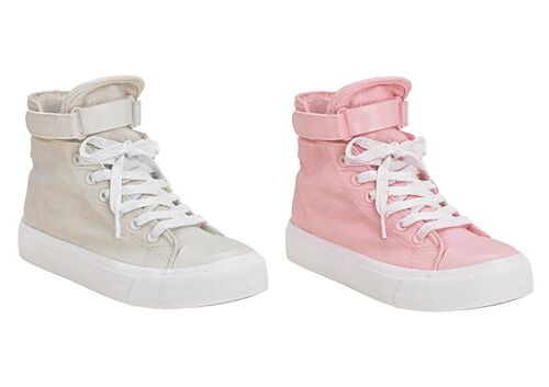 Schuh aus Poly Pink und Weiss 2-fach, (B/H/T) 23x15x8cm