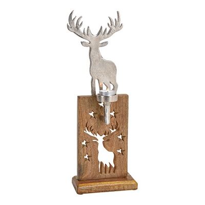 Tealight holder elk made of metal