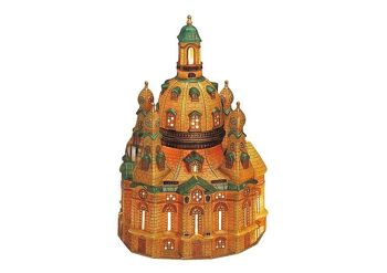 Église Notre-Dame de Dresde en porcelaine, L24 x P23 x H36 cm 1