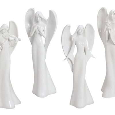 Angel in white made of poly, assorted, 31 cm