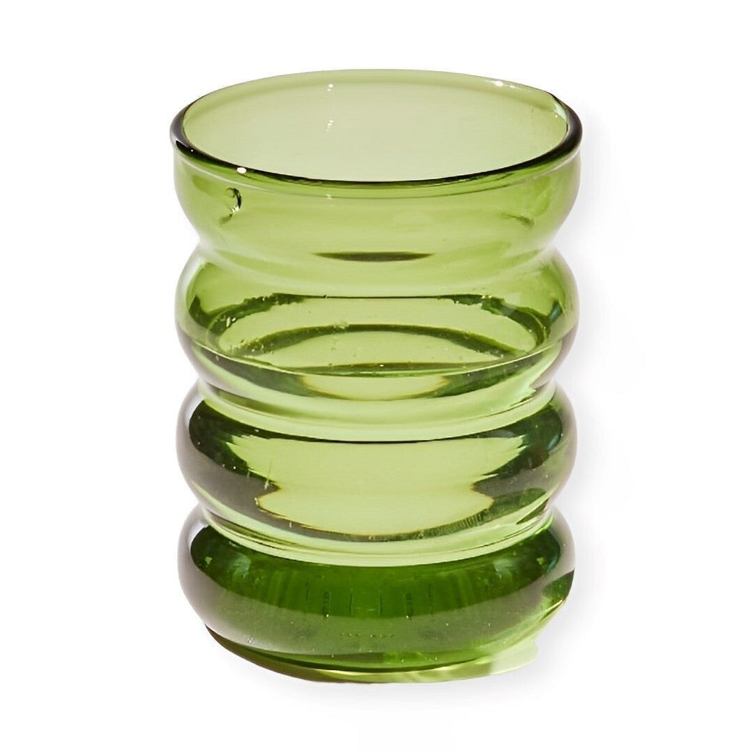 Buy wholesale Transparent Glass Cup Stacked Puddings Green