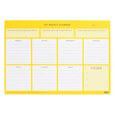 A4 weekly planner pad inspiration