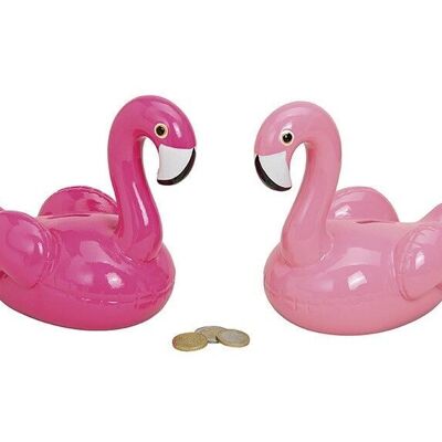 Hucha de cerámica flamingo