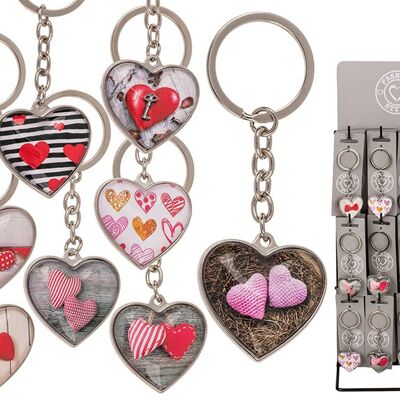 Porte-clés coeur en métal