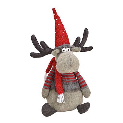Moose made of textile gray