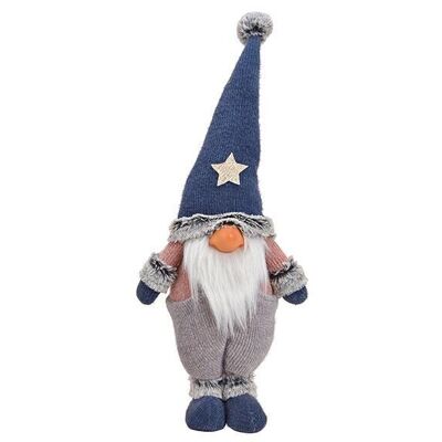 Gnome made of textile blue (W / H / D) 19x52x12cm