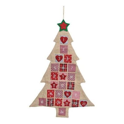 Advent calendar Christmas tree made of jute