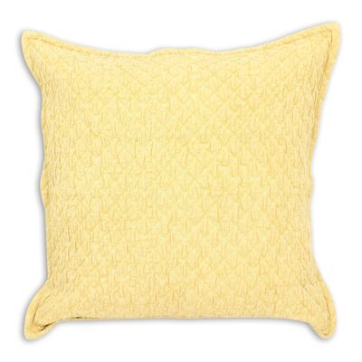 COJÍN ALGODÓN 100% GRABADO AMARILLO 45X45CM GALI