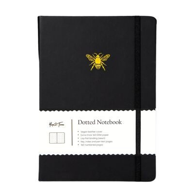Bee Dotted Notebook – Kohle – Hardcover