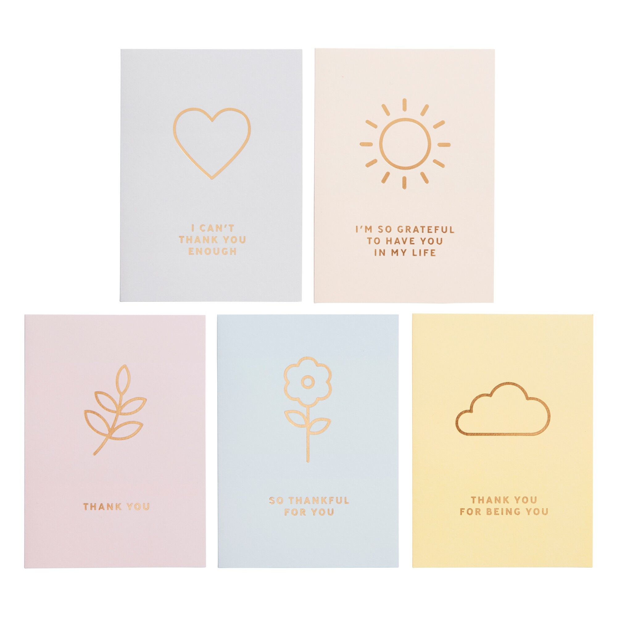 Greeting cards 5pk thank you: inspiration