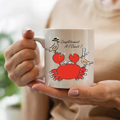 Mug "Crabe totalement à l'ouest"