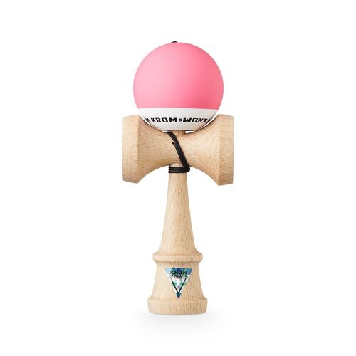 KROM KENDAMA "POP RUBBER PINK" • wooden skill toy