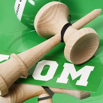 KROM KENDAMA "POP LOL DARK GREEN" • wooden skill toy 7