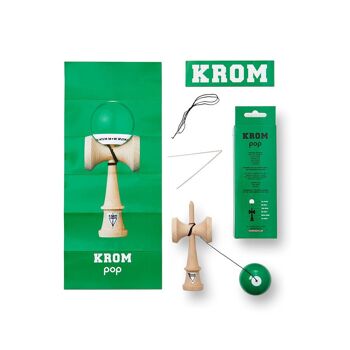 KROM KENDAMA "POP LOL DARK GREEN" • wooden skill toy 3