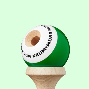KROM KENDAMA "POP LOL DARK GREEN" • wooden skill toy 6