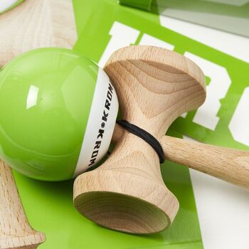 KROM KENDAMA "POP LOL LIME GREEN" • wooden skill toy 7