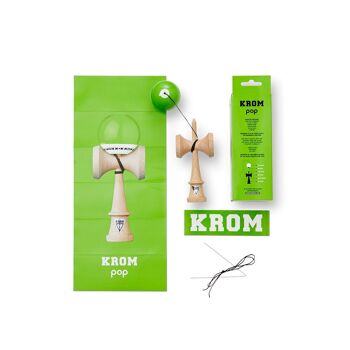 KROM KENDAMA "POP LOL LIME GREEN" • wooden skill toy 3