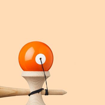 KROM KENDAMA "POP LOL ORANGE" • wooden skill toy 9