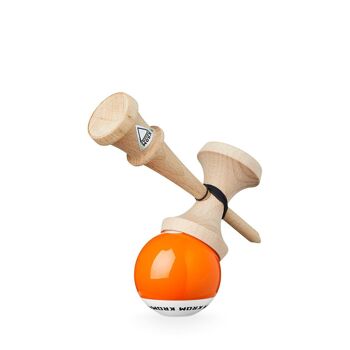 KROM KENDAMA "POP LOL ORANGE" • wooden skill toy 2