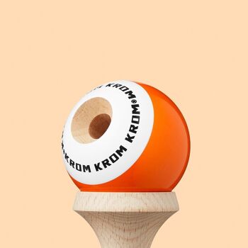 KROM KENDAMA "POP LOL ORANGE" • wooden skill toy 6