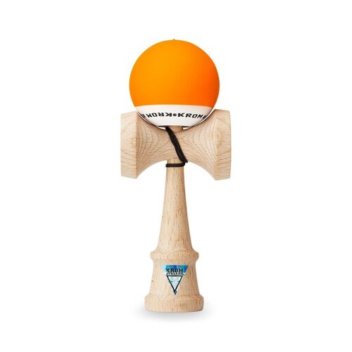 KROM KENDAMA "POP RUBBER ORANGE" • wooden skill toy