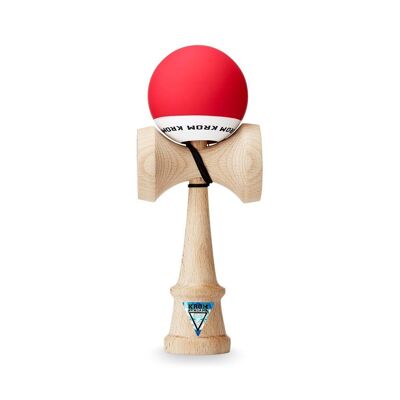 Kendama KROM "POP RUBBER RED" • giocattolo di abilità in legno