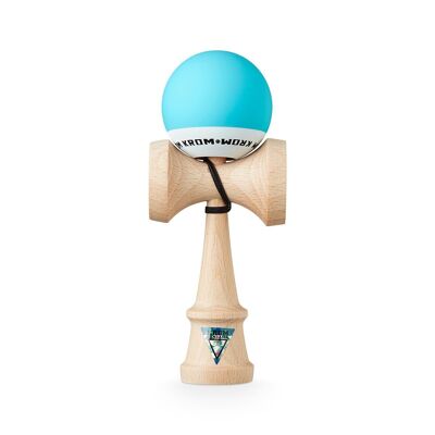 KROM KENDAMA "POP RUBBER SKY BLUE" • wooden skill toy