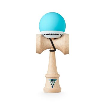 KROM KENDAMA "POP RUBBER SKY BLUE" • wooden skill toy 1