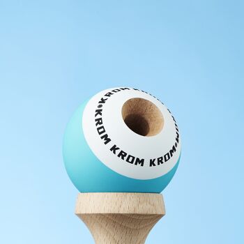 KROM KENDAMA "POP RUBBER SKY BLUE" • wooden skill toy 6