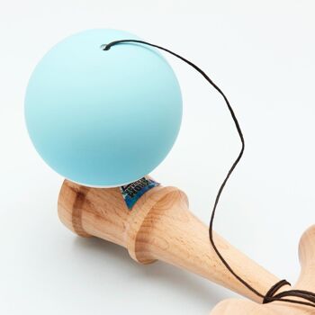 KROM KENDAMA "POP RUBBER SKY BLUE" • wooden skill toy 7