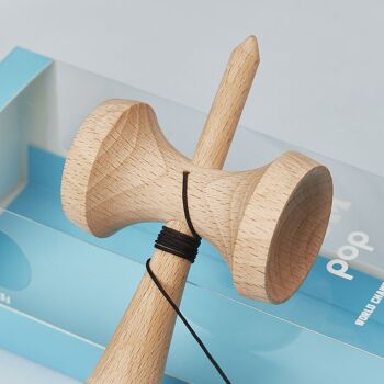 KROM KENDAMA "POP RUBBER SKY BLUE" • wooden skill toy 9