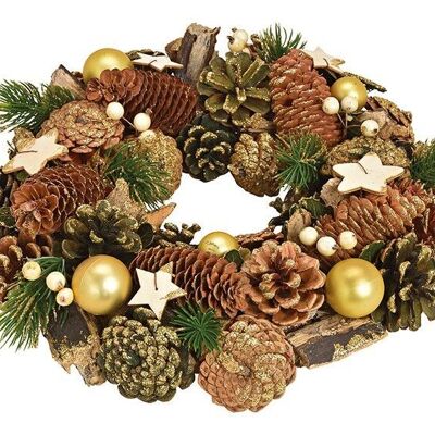 Christmas wreath made of wood