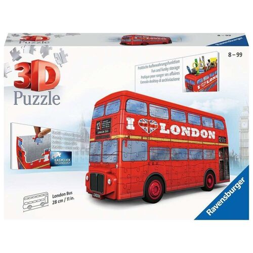 Puzzle 3D Vehículos London Bus 216 piezas