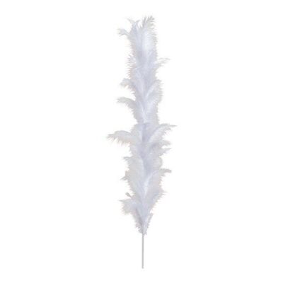 Ramo di piume bianco (H) 70cm-Decorazioni per albero di Natale-materiale naturale-bianco