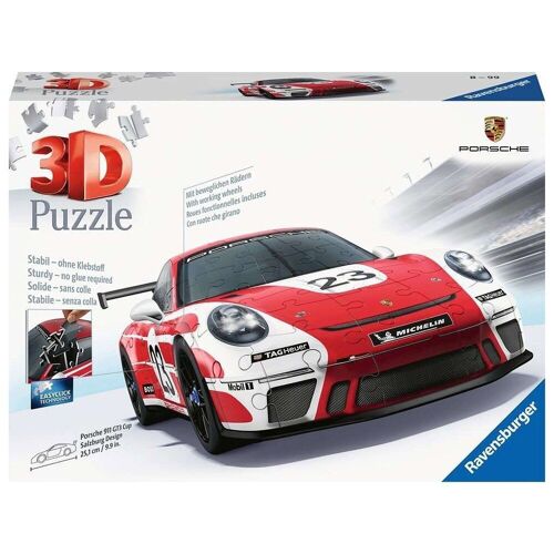Puzzle 3D Vehículos Porsche 911 GT3 Cup Salzburg 108 Piezas