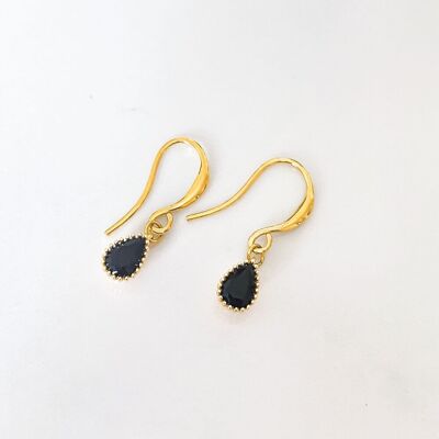 Boucles pendentif Maharani noir