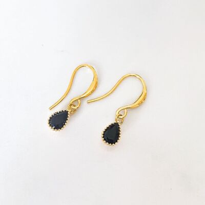 Black Maharani pendant earrings