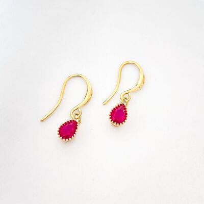 Pink Maharani pendant earrings