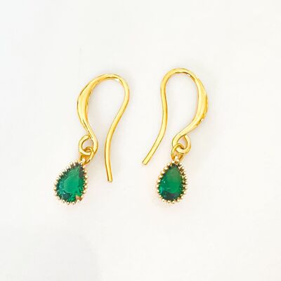 Boucles pendentif Maharani vert