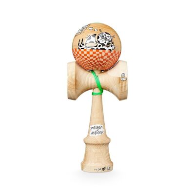 KROM KENDAMA "ZOGGY N' MOGGY MALOS PENSAMIENTOS" • juguete de habilidad de madera