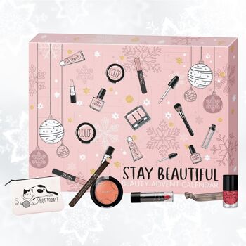 Calendrier de l'avent maquillage et accessoires "Reste belle" 1