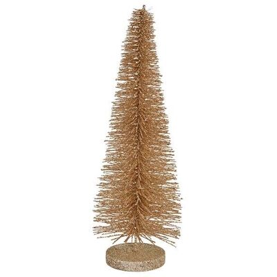 Christmas tree with glitter made of plastic gold (W / H / D) 16x47x16cm