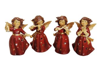 Lanterne ange rouge en porcelaine