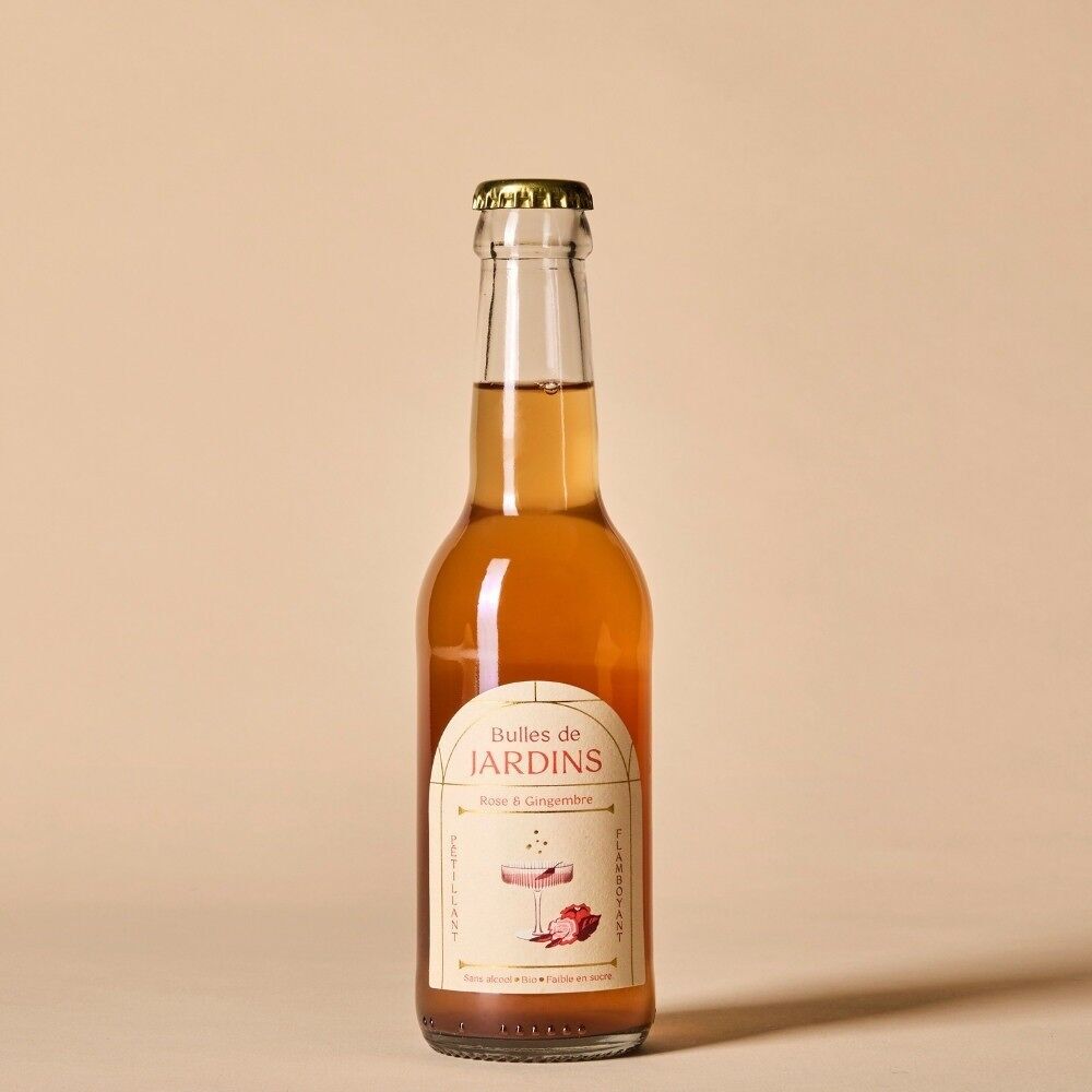 Rosa & Zenzero frizzante analcolico - 25 cL - BIOLOGICO e a basso contenuto di zuccheri