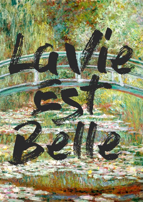 La Vie Est Belle/  Life is Beautiful Vintage Art Print A4