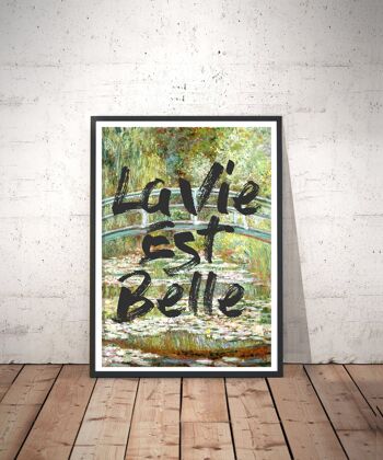 La Vie Est Belle/ Life is Beautiful vintage Art Print A4 2