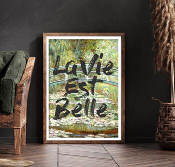 La Vie Est Belle/ Life is Beautiful vintage Art Print A4 3