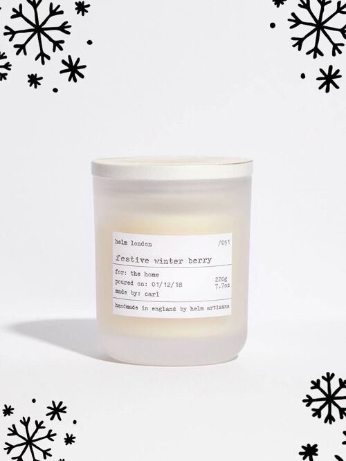 Festive Winter Berry Luxury Candle - Limited Edition