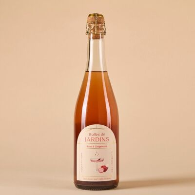Sparkling alcohol-free Rose & Ginger - 75 cL - ORGANIC and low sugar